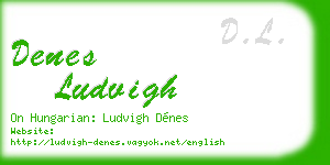denes ludvigh business card